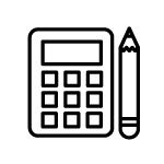 Calculator & Pencil Icon